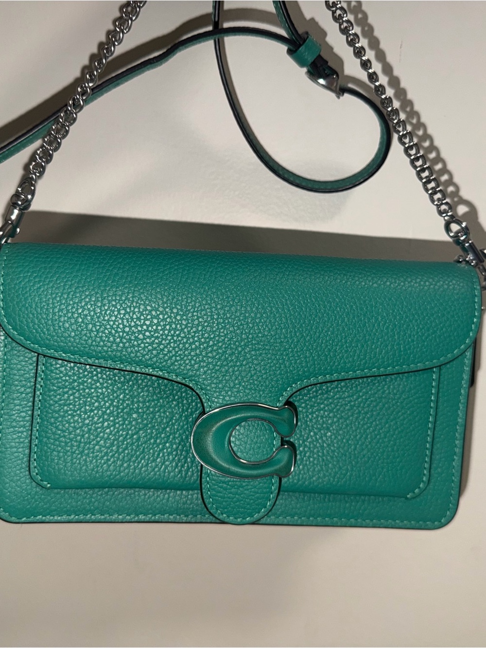 Coach Teal Crossbody with Signature C Turnlock